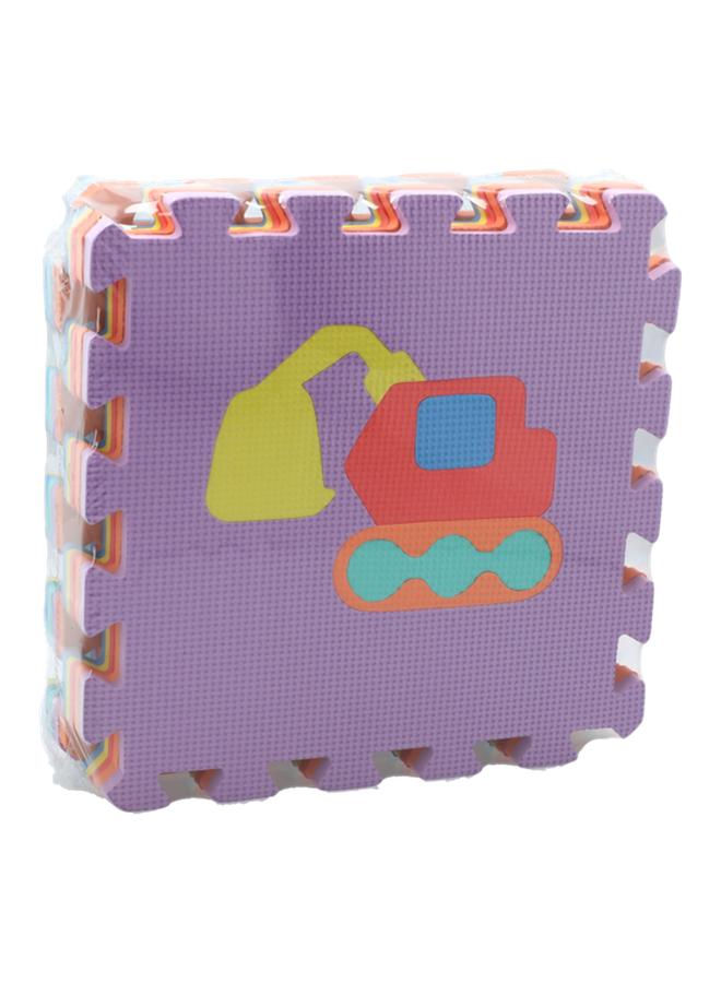 solex 10-Piece Transportation Vehicle Print EVA Mat Multicolor - Image 3
