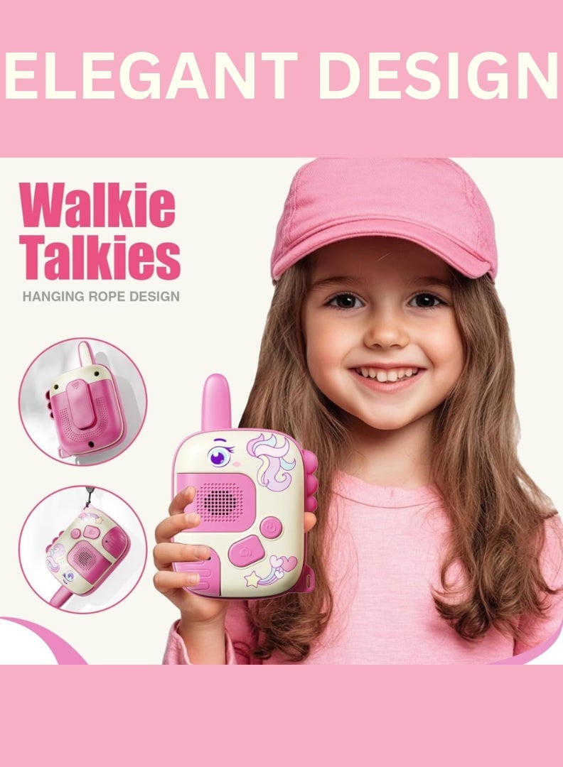 هورايزون أجهزة اتصال لاسلكية بشكل وحيد القرن بمدى 1000 قدم للأطفال، ابقِ على تواصل مع طفلتك أثناء اللعب والمغامرات في الهواء الطلق ضمن نطاق الاتصال، ألعاب خفيفة الوزن للفتيات من عمر 3 إلى 10 سنوات - Image 2