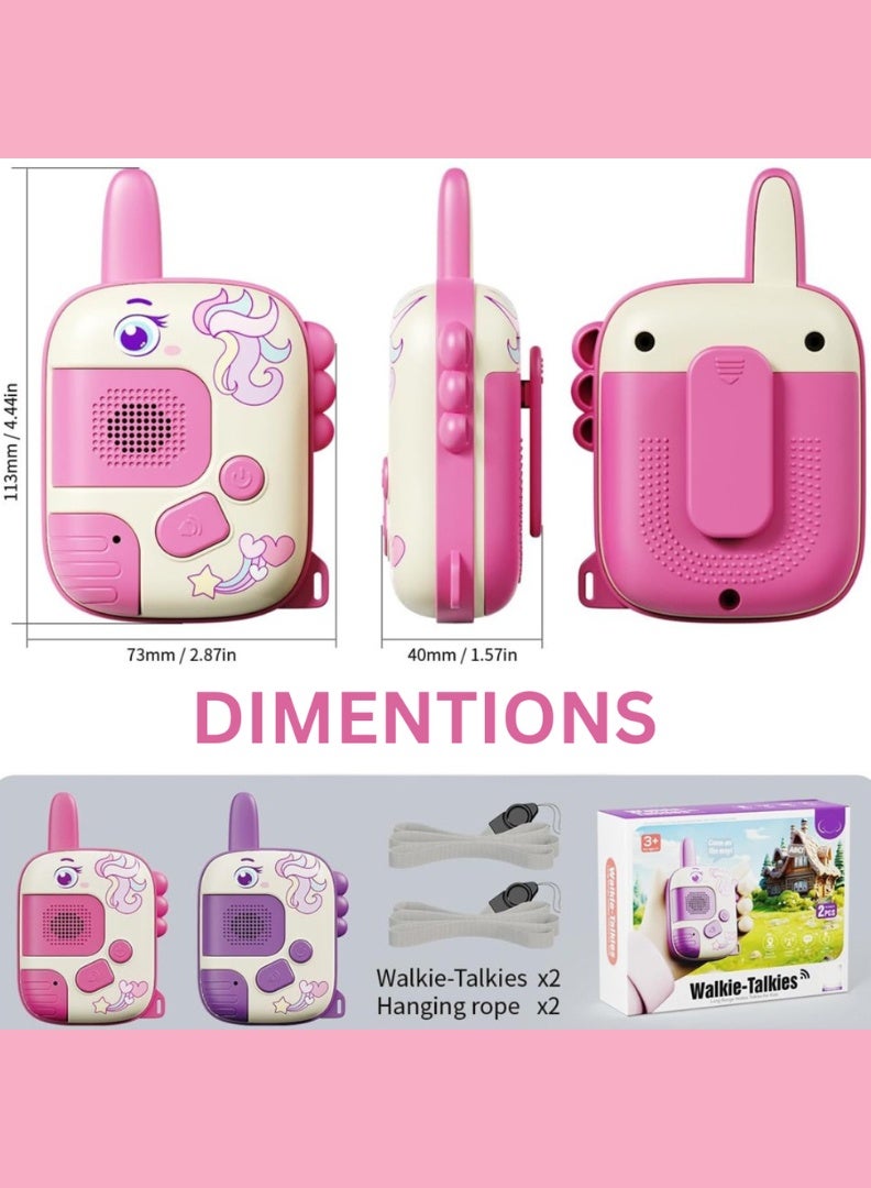 هورايزون أجهزة اتصال لاسلكية بشكل وحيد القرن بمدى 1000 قدم للأطفال، ابقِ على تواصل مع طفلتك أثناء اللعب والمغامرات في الهواء الطلق ضمن نطاق الاتصال، ألعاب خفيفة الوزن للفتيات من عمر 3 إلى 10 سنوات - Image 4