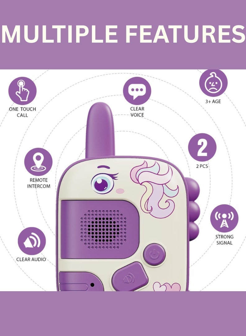 هورايزون أجهزة اتصال لاسلكية بشكل وحيد القرن بمدى 1000 قدم للأطفال، ابقِ على تواصل مع طفلتك أثناء اللعب والمغامرات في الهواء الطلق ضمن نطاق الاتصال، ألعاب خفيفة الوزن للفتيات من عمر 3 إلى 10 سنوات - Image 5