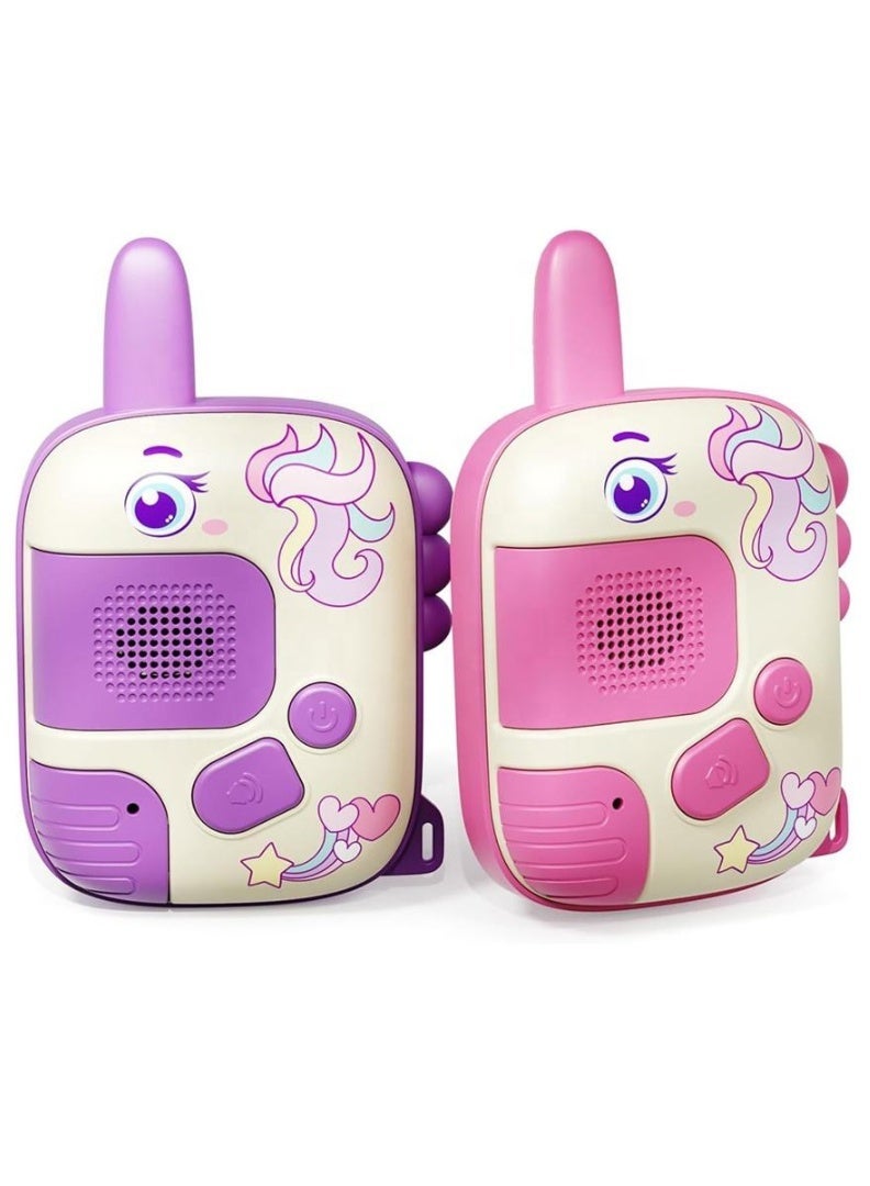هورايزون أجهزة اتصال لاسلكية بشكل وحيد القرن بمدى 1000 قدم للأطفال، ابقِ على تواصل مع طفلتك أثناء اللعب والمغامرات في الهواء الطلق ضمن نطاق الاتصال، ألعاب خفيفة الوزن للفتيات من عمر 3 إلى 10 سنوات - Image 1
