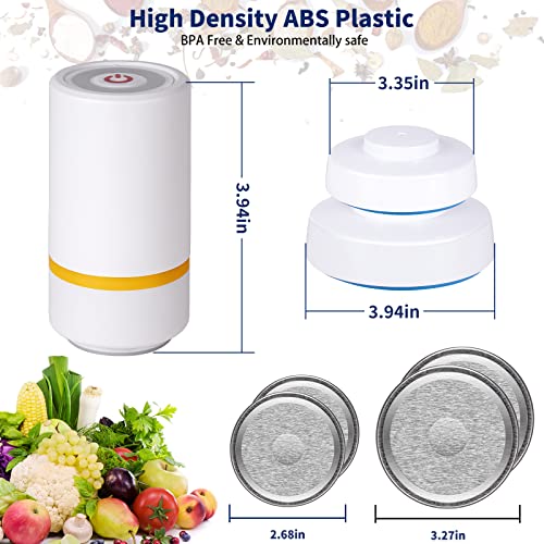 Dycica Electric Mason Jar Vacuum Pump Kit: Wide Mouth Jars Compatible with Food Saver Vacuum Sealer Machine - Image 2