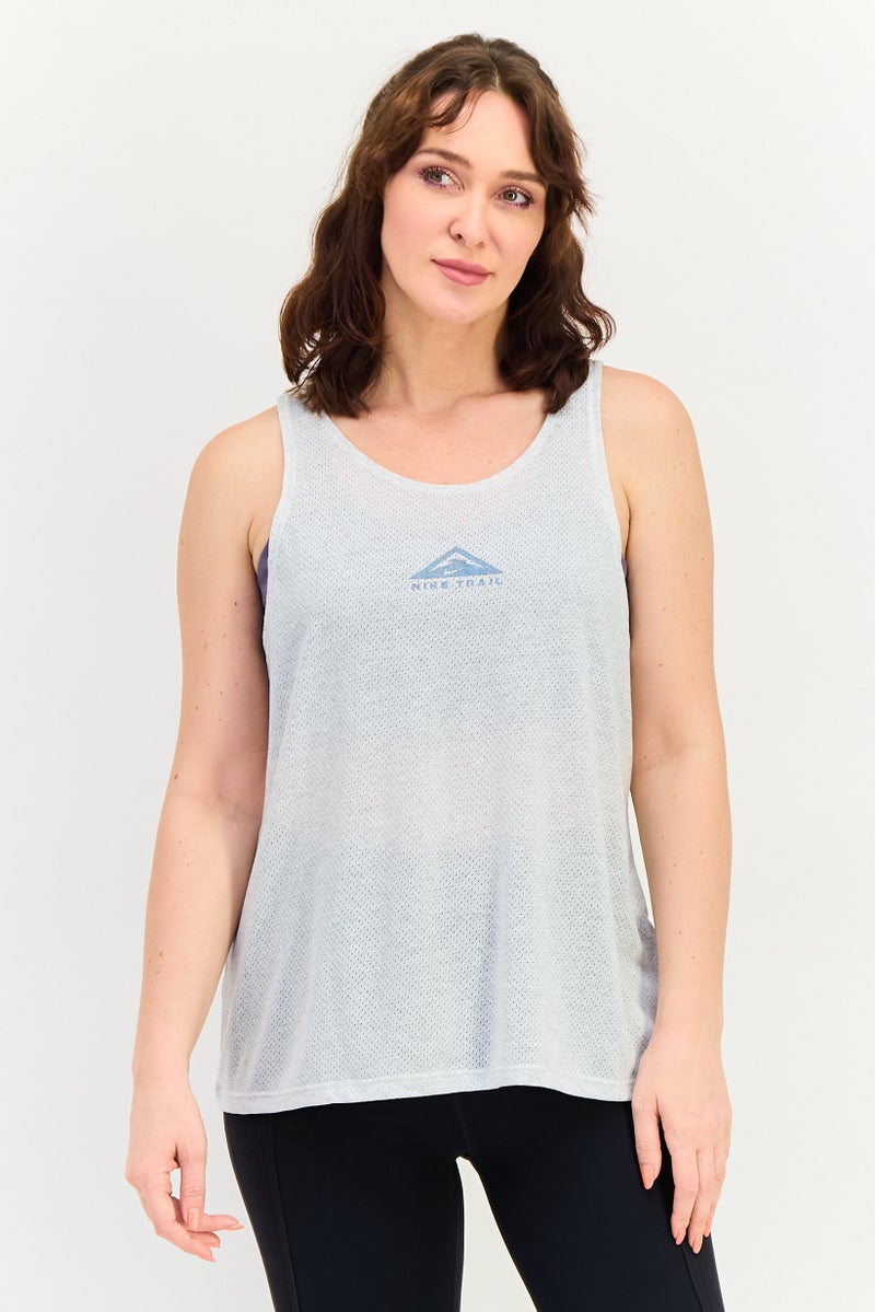 Nike Women Dri-Fit Sleeveless Training Top, Light Grey - Image 1