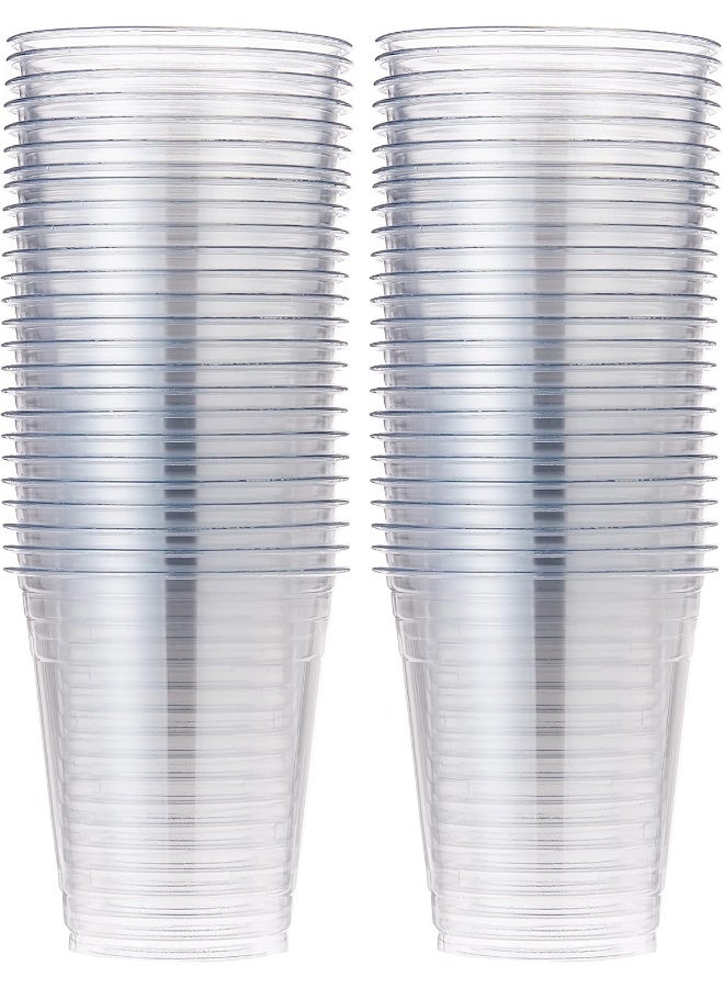 SNH Packing SNH 50 Pieces 12Oz Juice Cup Clear Strong Disposable Plastic Cups - Image 1
