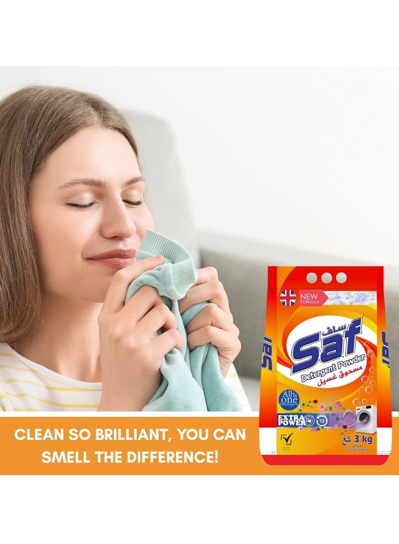 SAF Detergent 3KG|Effectively tackles tough stains and dirt, leaving your clothes clean, bright, and fresh. - Image 5
