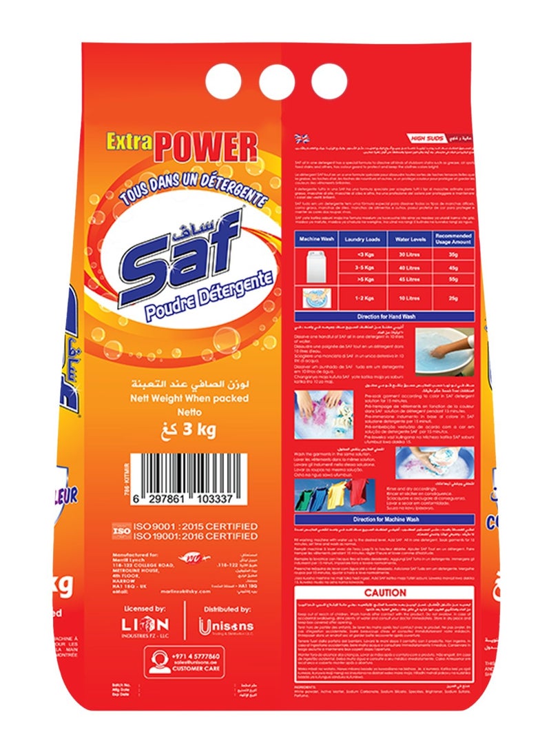 SAF Detergent 3KG|Effectively tackles tough stains and dirt, leaving your clothes clean, bright, and fresh. - Image 2