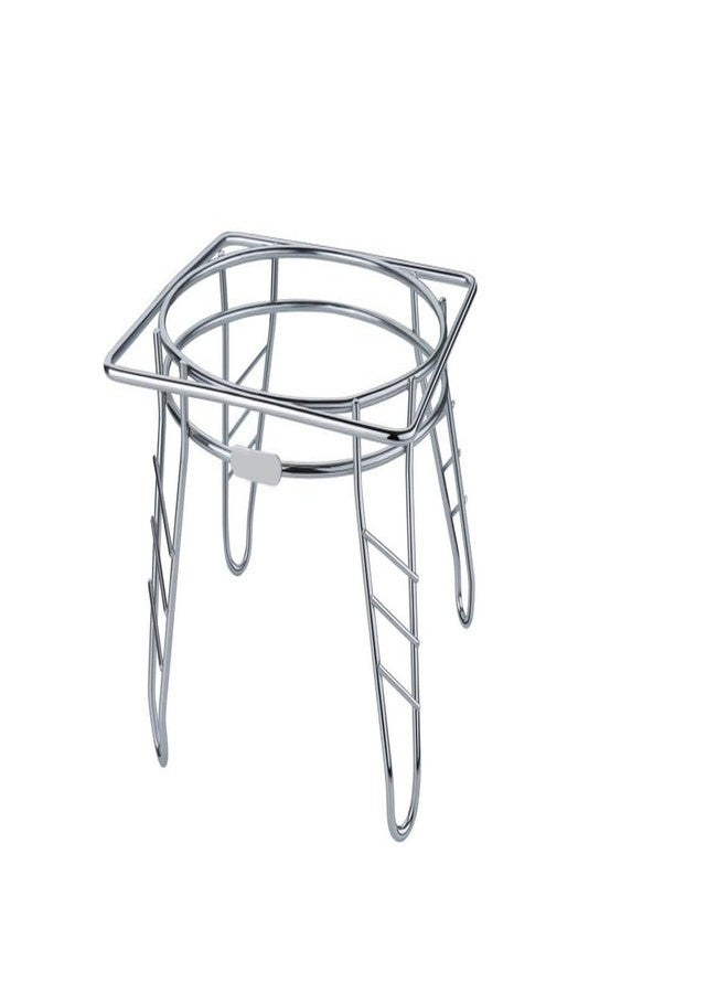 Gra8 Stainless Steel Pot Stand for Matka | Chrome Plated Plant Pot Stand | Countertop Kitchen Organizer Rack | Space-Saving Storage Stand for Kitchen, Garden, and Balcony - Image 2