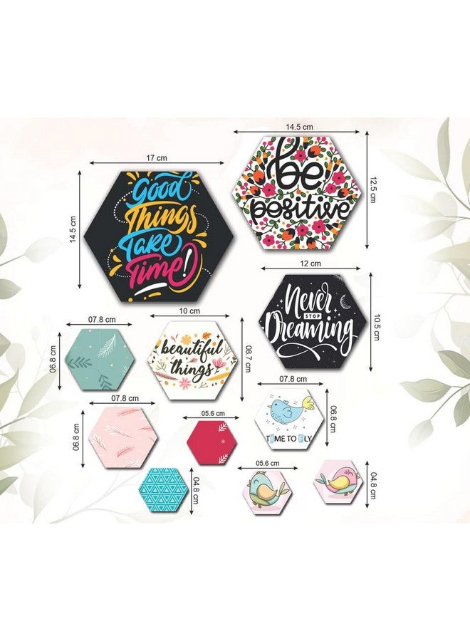 SAF paintings set of 11 motivational hexagon wall Painting for Home Decor | Office | Gift | Bedroom | Living Room | Home Decoration | Wall Hanging Decorative Item OL-HX-RO-37A - Image 3