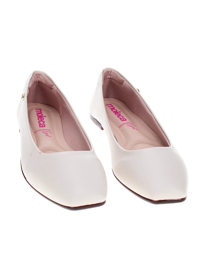 MOLECA Solid Slip-On Ballerinas with Bow Detail - Image 4