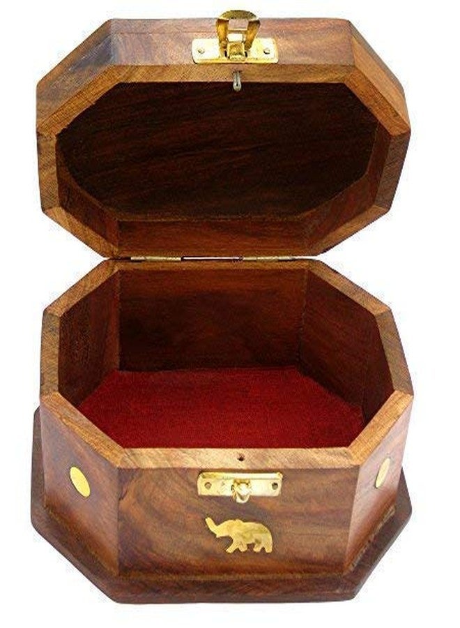 MITRIA TRADERS Handmade Wooden Jewellery Box for Women Jewel Organizer with Elephant Decor ! Wooden Storage Box ! Wooden Box for Necklaces - Image 2