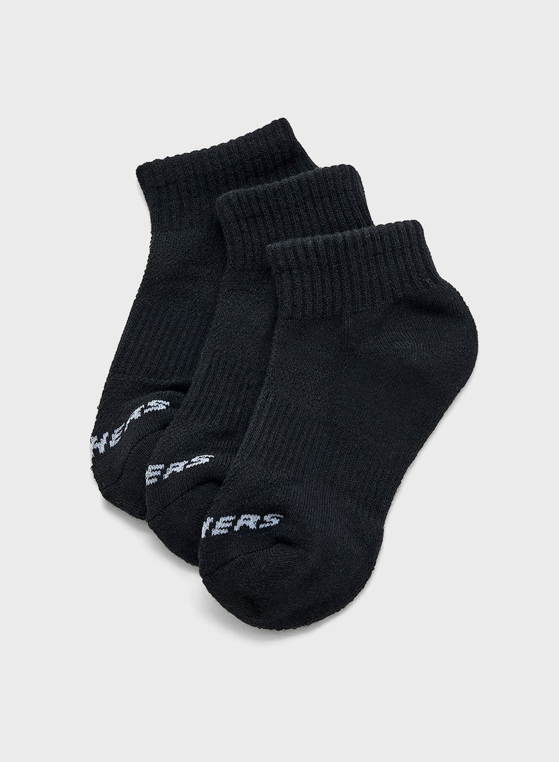 SKECHERS Kids 3 Pack Quarter Crew Socks - Image 1