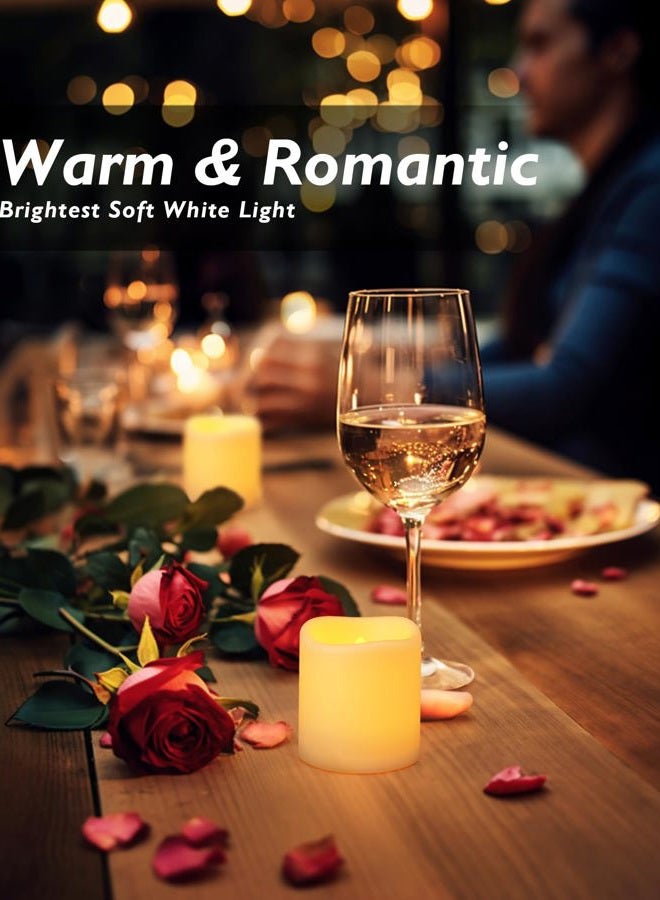 Homemory Flickering Flameless LED Tealight Candles, 12PCS Battery Operated, Realistic Electric for Easter, Wedding, Table - Image 2