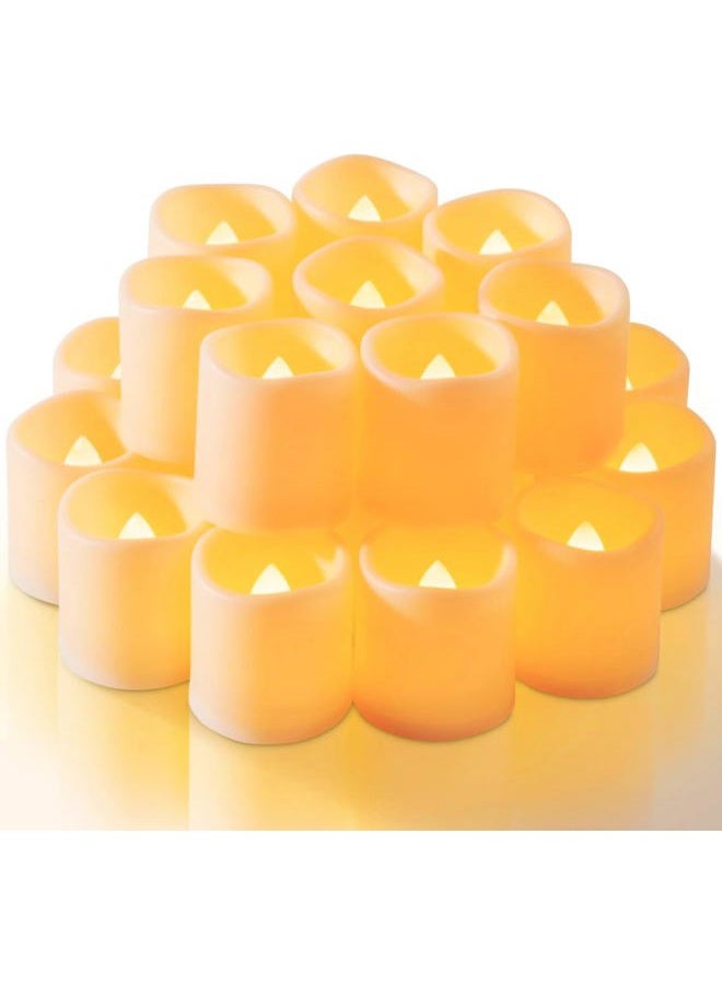 Homemory Flickering Flameless LED Tealight Candles, 12PCS Battery Operated, Realistic Electric for Easter, Wedding, Table - Image 1