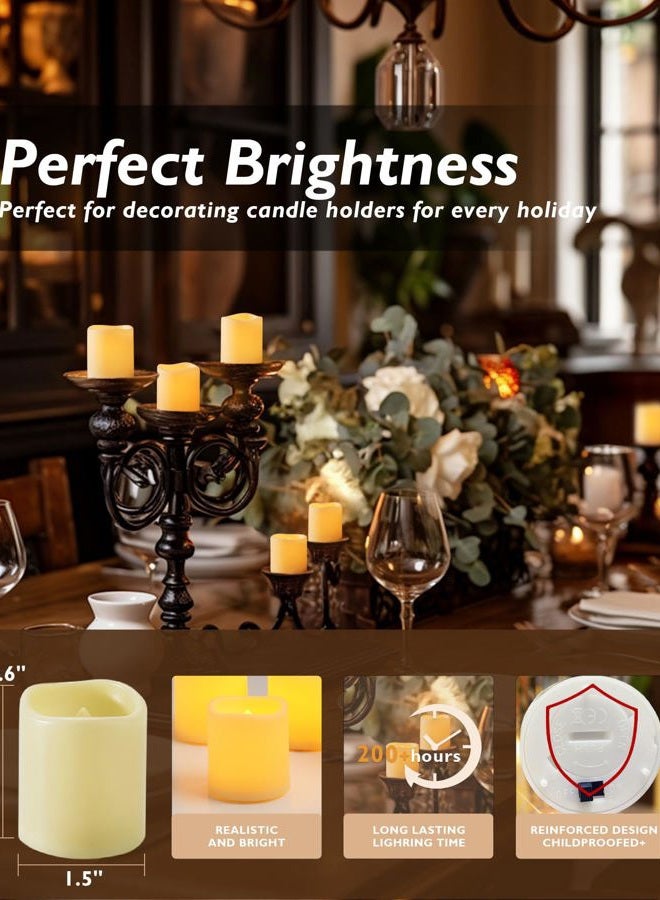 Homemory Flickering Flameless LED Tealight Candles, 12PCS Battery Operated, Realistic Electric for Easter, Wedding, Table - Image 4