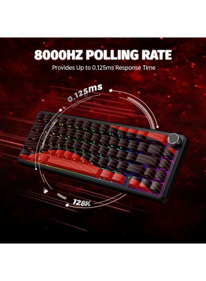 Attack Shark X65PRO HE Rapid Trigger Wireless Gaming Keyboard, 0.01mm RT Accuracy 8KHz Polling Rate Wired Keyboard with Magnetic Switch, Tri-Mode, Adjustable Actuation, RGB Lighting for PC/Mac/Gamer  - Image 3