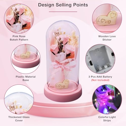 FWQPRA Rose Mothers Day Flower Gift for Mom from Daughter Son, Birthday Gifts for Women Grandma Wife Girlfriend Sister, Womens Gifts for Teacher,Anniversary Christmas (Roses Bouquet) - Image 4