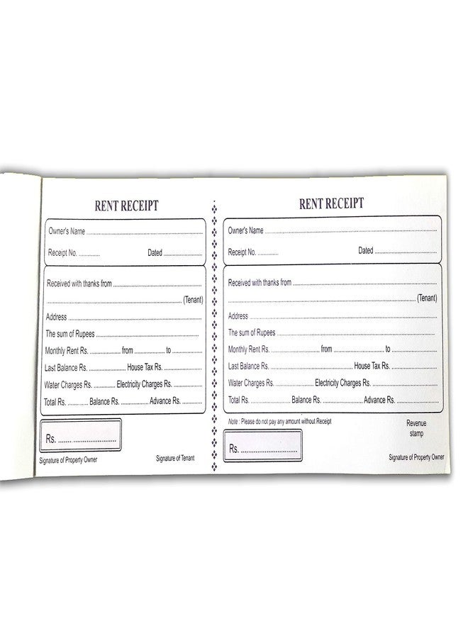 LRS Rent Receipt Book Long Type- 50 Sheets (Pack of 3) - Image 1