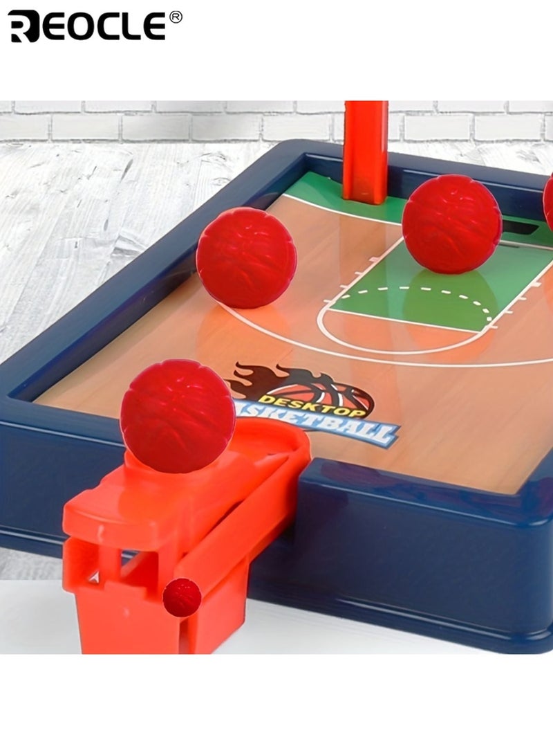 REOCLE Kid's Mini Basketball Shooting Game Interactive Basketball Hoop Finger Shooting Machine Educational Toy Playful Design Easy to Assemble ldeal Gift for Birthdays Children's Day - Image 4