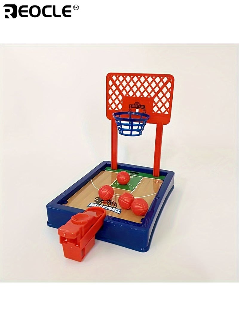REOCLE Kid's Mini Basketball Shooting Game Interactive Basketball Hoop Finger Shooting Machine Educational Toy Playful Design Easy to Assemble ldeal Gift for Birthdays Children's Day - Image 3