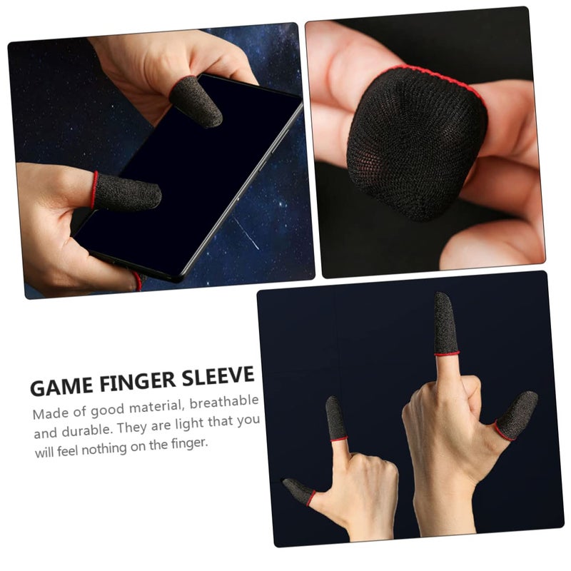 Black 10 Pack Nano Gaming Sleeves Sweat Resistant Breathable for Enhanced Grip and Comfort - Image 5