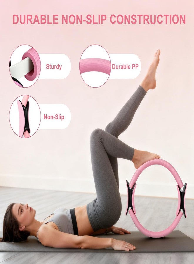 BYYNNE Pilates Kit for Women with 5 Resistance Bands, Compact Toning Fitness Essentials (Pink) - Image 4