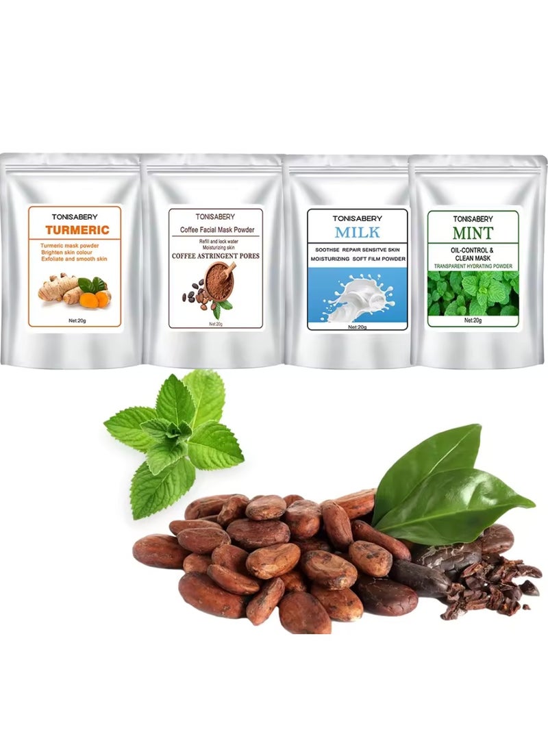 TONISABERY مسحوق قناع الوجه بالنعناع القابل للإزالة للتحكم في الزيت وتنظيف البشرة - قناع مرطب ومغذي شفاف 20 جرام - Image 2