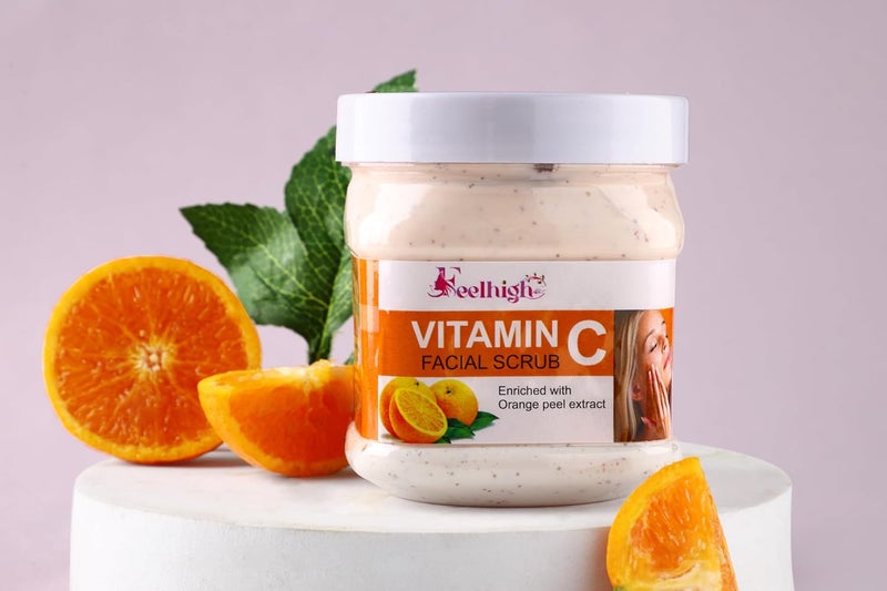 FEELHIGH Face  Body Neem Scrub Helps to Deep Cleansing Scrub Enriched Natural Neem Extract500ml And Vitamin C Scrub Enriched with Orange peel Extrct 500ml Men And Women - Image 4