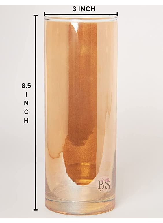 CREEPER Creeper Glass Cylinder Vases 85 Inch Tall Multiuse Pillar Candle Floating Candles Holders or Flower Vase Perfect as a Wedding Centerpieces Pack of 1  - Image 3