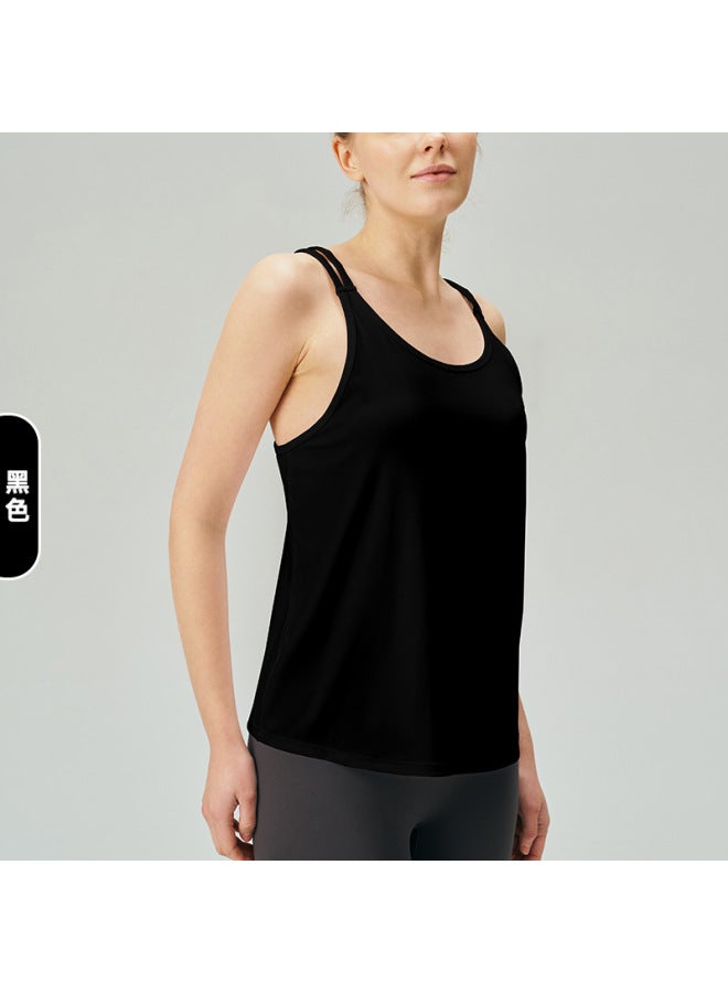 Spring And Summer Women's Camisole Vest, Thin And Loose-fitting, Suitable For Wearing As Pajamas Or Outerwear, With A Beautiful Back Design, Ideal As A Yoga Top