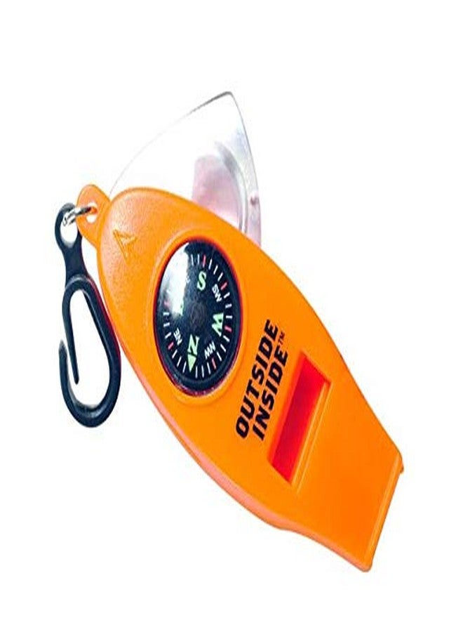 Outside Inside Explorer's Essentials Kit for Outdoor Adventures, Includes Binoculars, Compass, Flashlight and Whistle, Protective Carrying Pouch - Image 3