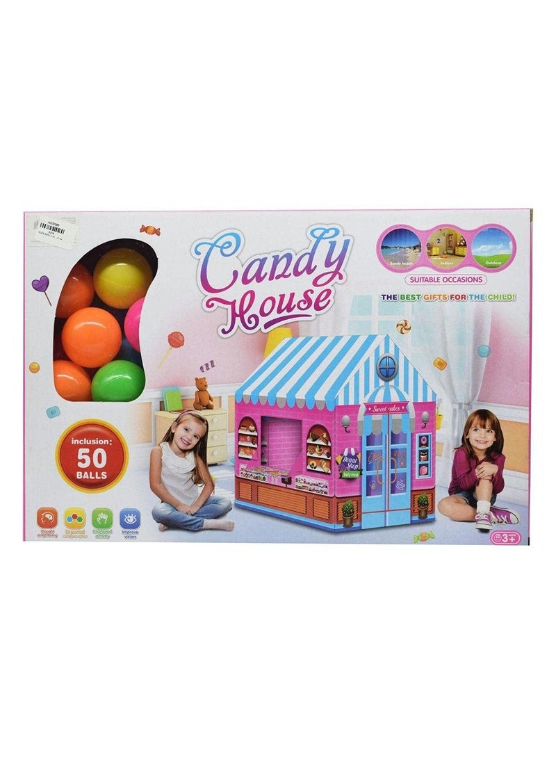 Generic Candy House Tent with 50 Balls  - Image 1