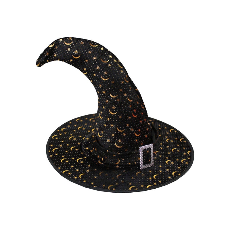 Scary Black Witch Hat Type 3 - High-Quality Durable Halloween Witch Hat for Cosplay Yard Decor - Image 1