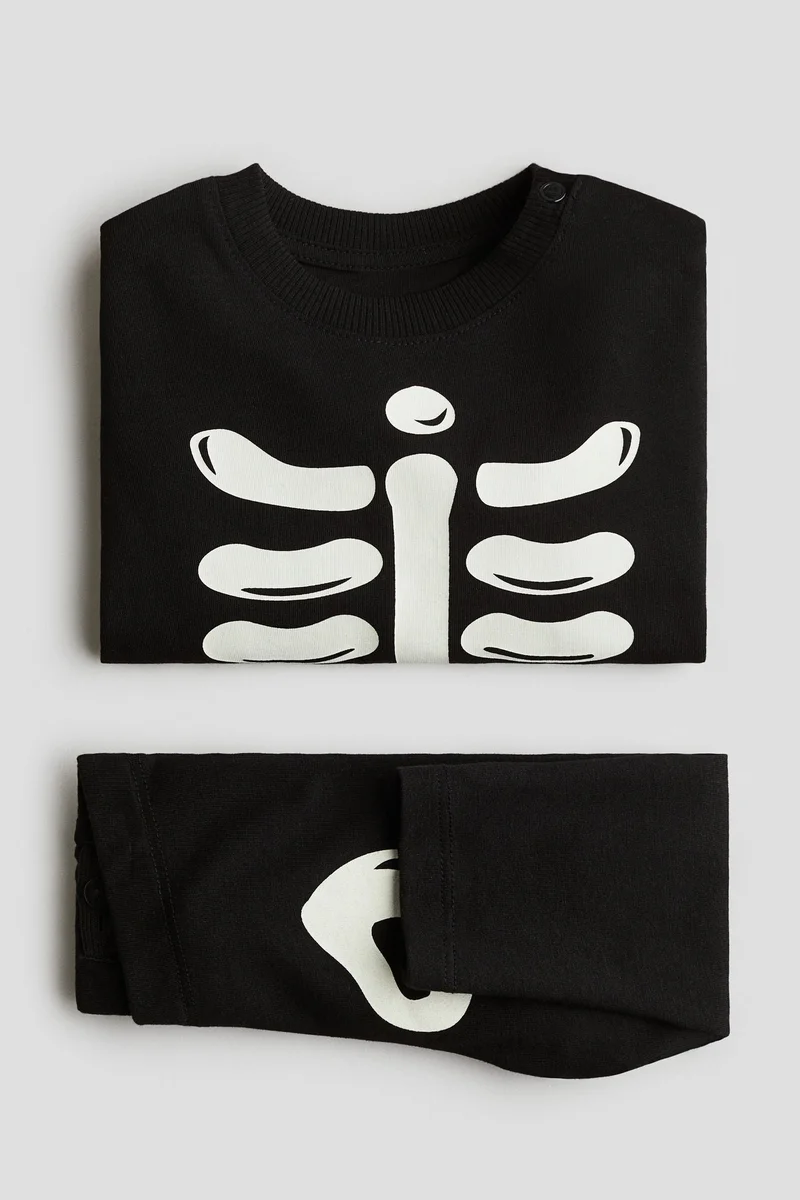 اتش اند ام طقم قطني مطبوع - قطعتين