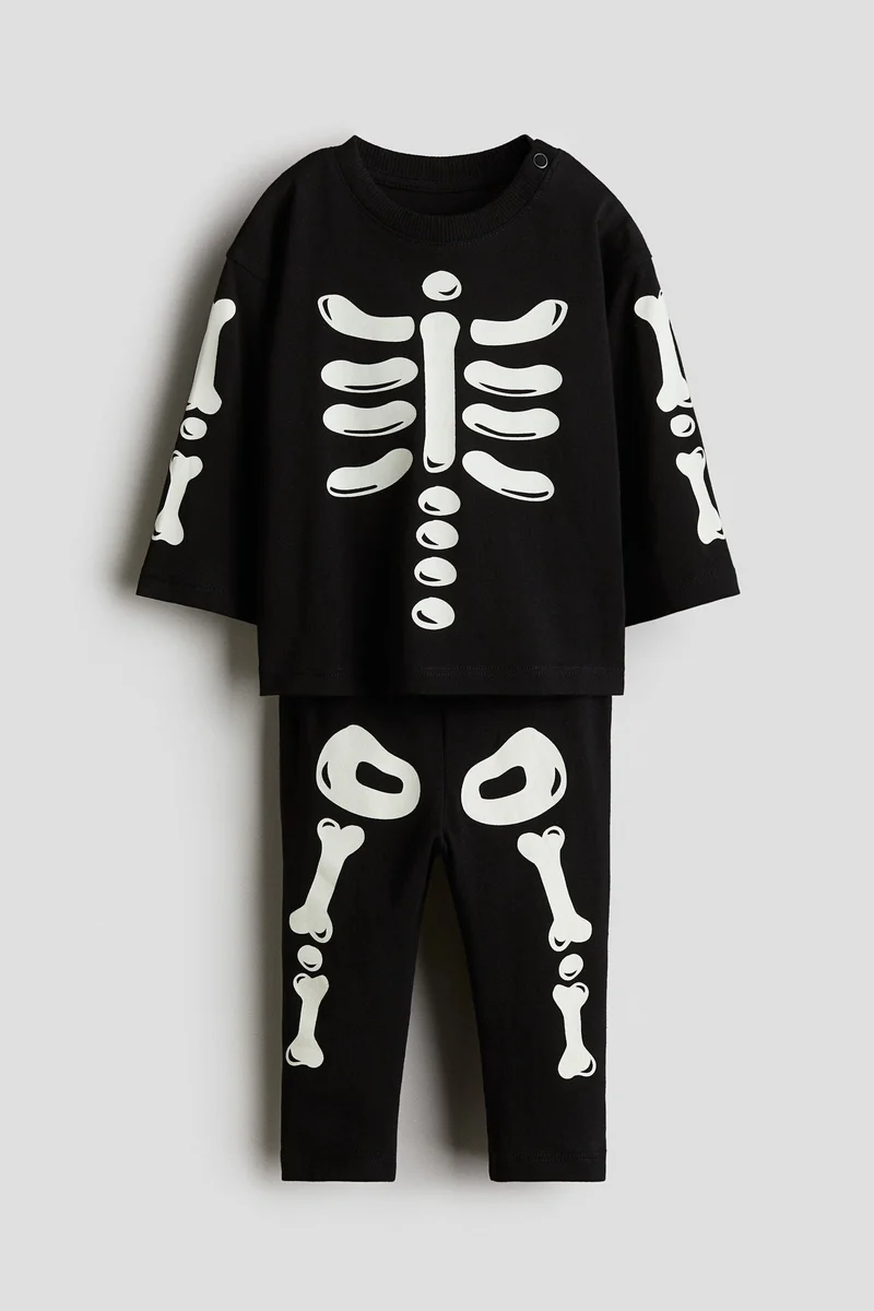 اتش اند ام طقم قطني مطبوع - قطعتين