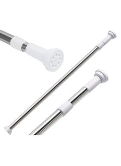 Rubik Shower Curtain Rod Adjustable 110-200cm Extendable Length Telescopic Tension Bar No Drill Type for Bathroom Cabinets Balcony (110cm to 200cm)  - Image 1