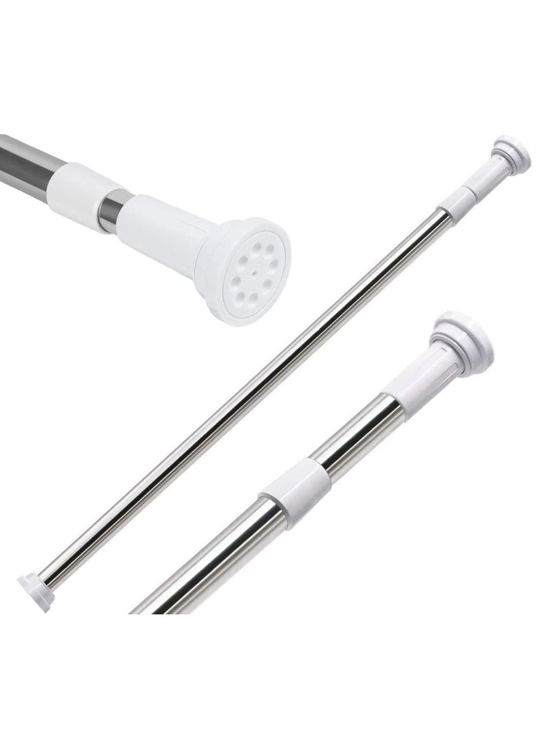Rubik Shower Curtain Rod Adjustable 110-200cm Extendable Length Telescopic Tension Bar No Drill Type for Bathroom Cabinets Balcony (110cm to 200cm)  - Image 1