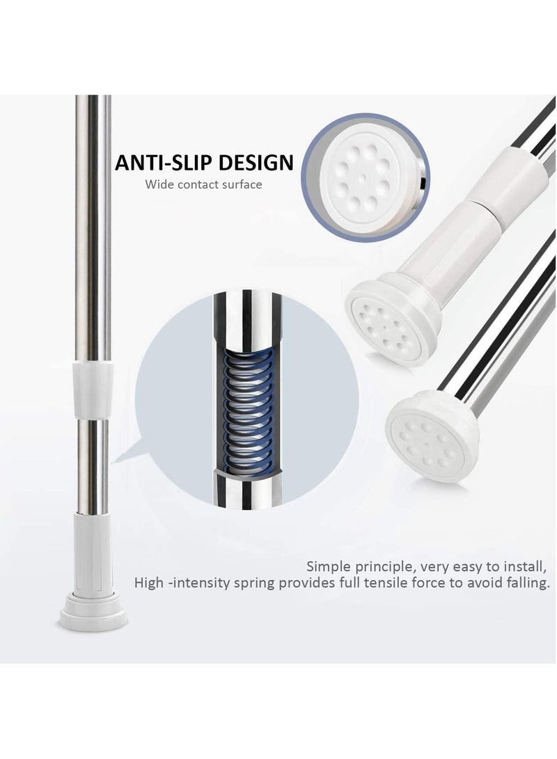 Rubik Shower Curtain Rod Adjustable 110-200cm Extendable Length Telescopic Tension Bar No Drill Type for Bathroom Cabinets Balcony (110cm to 200cm)  - Image 3