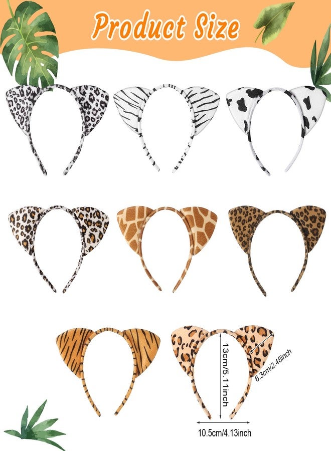 Hoemwarm Animal Ears Headband Assortment - Cheetah, Zebra, Leopard Ears Hairbands for Forest Theme Birthday, Cosplay Party Decorations and Supplies (24 Pieces) - Image 2