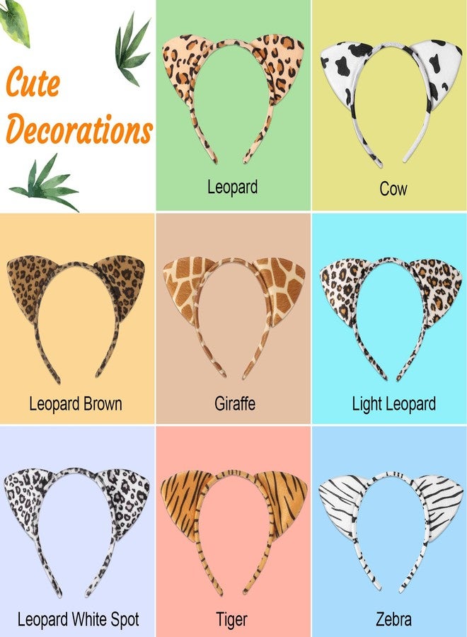Hoemwarm Animal Ears Headband Assortment - Cheetah, Zebra, Leopard Ears Hairbands for Forest Theme Birthday, Cosplay Party Decorations and Supplies (24 Pieces) - Image 5