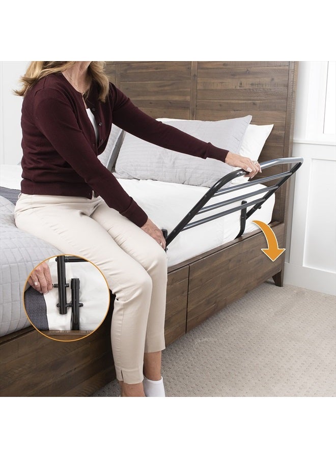 Stander 30" Safety Bed Rail, Folding Bedside Safety Guard Rail for Adults, Seniors, and Elderly, Under Mattress Bed Safety Handle for Home, Fits Most King, Queen, Full, and Twin Beds, Standing Assist - Image 3