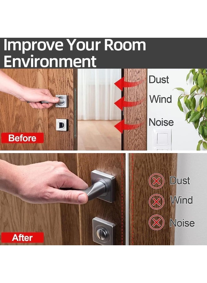 Relex 6M Door Weather Stripping Door Seal Strip, Self-Adhesive Rubber Door Insulation Weather Strip for Window and Door Soundproofing D Shape, Weatherstripping for Door Frame Gap Blocker (Black) - Image 3