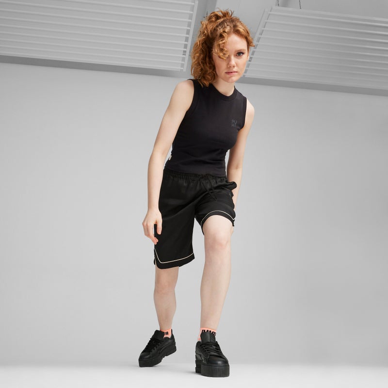 PUMA INFUSE Womens Black Woven Shorts - Image 2