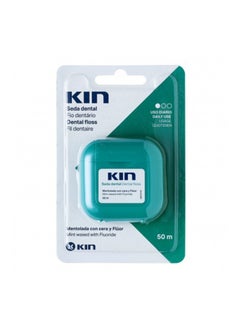 KIN Mint Waxed Dental Floss with Fluoride 50 m 1's 3014 