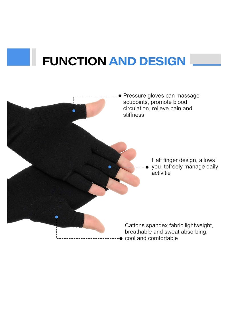 KASTWAVE Unisex Half Finger Gloves, 2 Pair Sunscreen Gloves UV Protection Sunblock Gloves for Driving Riding Fishing Golfing Outdoor Activities Fingerless Gloves in Common Size (Skin Gray)  - Image 5