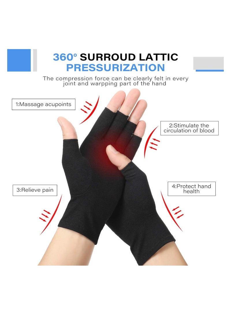 KASTWAVE Unisex Half Finger Gloves, 2 Pair Sunscreen Gloves UV Protection Sunblock Gloves for Driving Riding Fishing Golfing Outdoor Activities Fingerless Gloves in Common Size (Skin Gray)  - Image 3