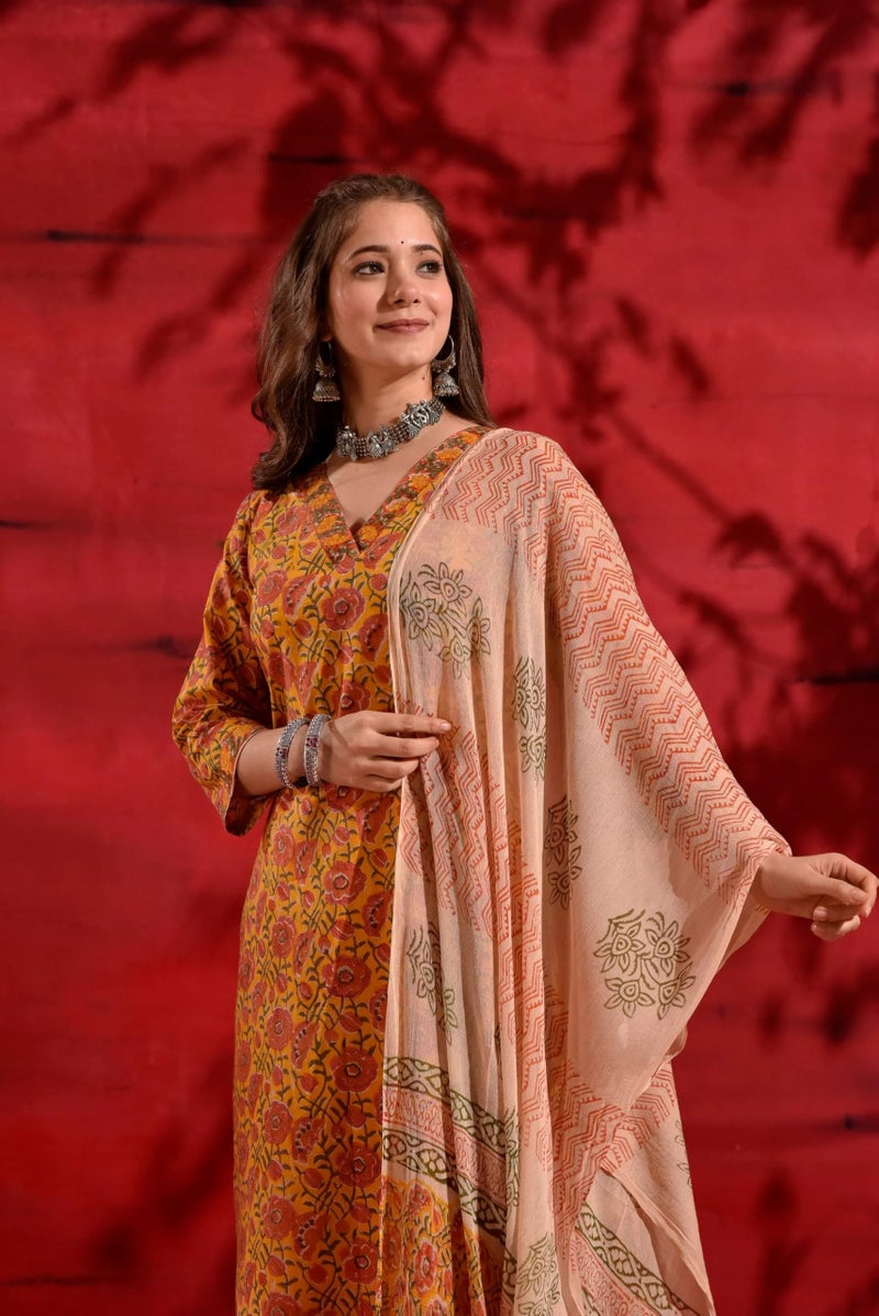 Kalaanj Kurta Set for Women || Women Kurta Set || 3pic Kurta for Women (Kurta-51-52-88) (in, Alpha, S, Regular, Multicolor) - Image 4