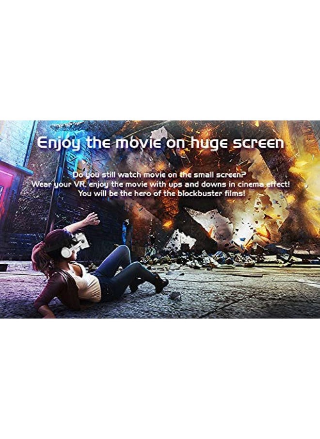 VR SHINECON VR 3D Virtual Reality Headset for Movies and Games VR Glasses Goggles Compatible with Phone & Android  - Image 5