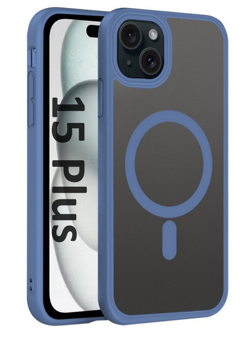 CATANES Magnetic Slim Protective Case for iPhone 15 Plus - with Wireless Charging Support - Light Blue - Image 1