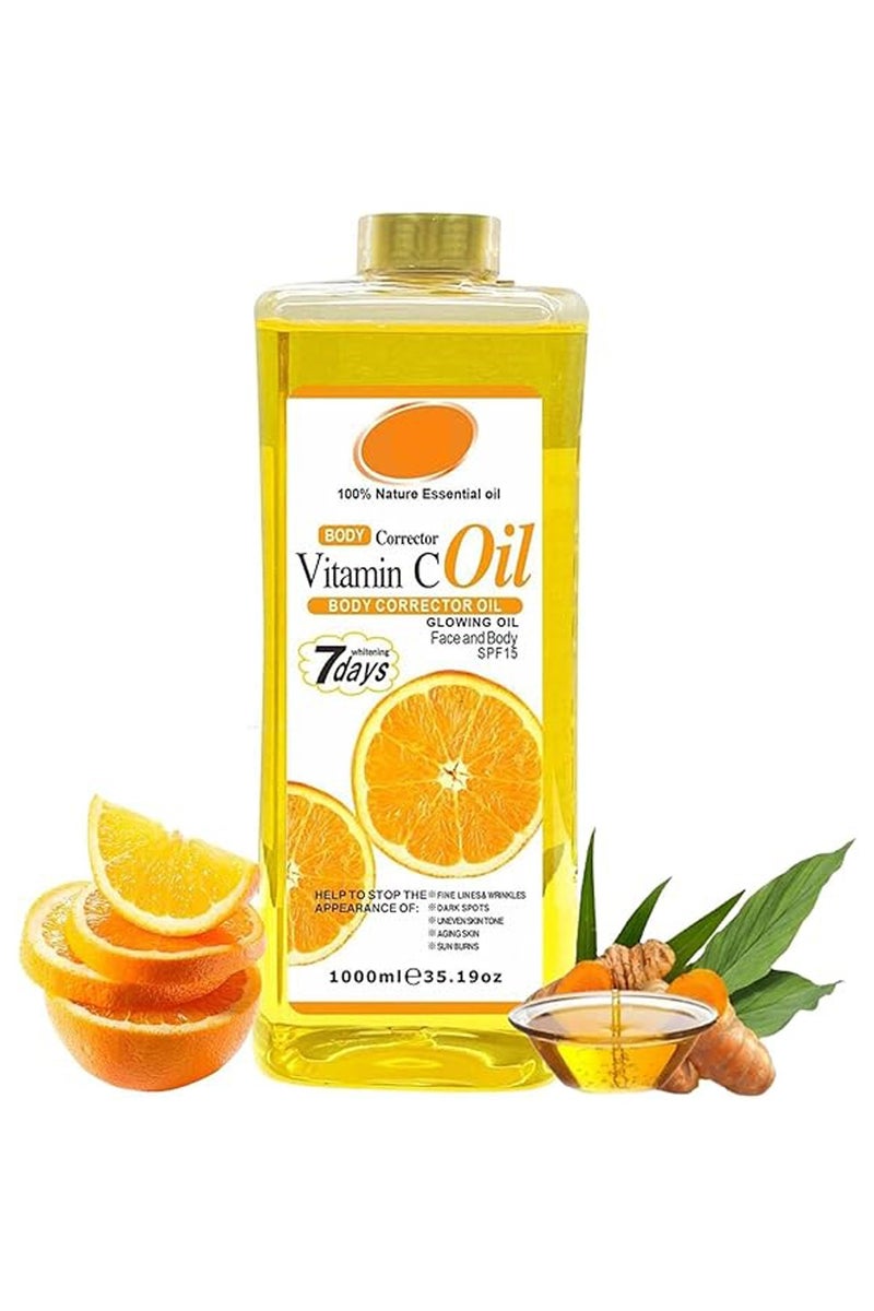 فيت جولد زيت فيتامين سي البرتقالي لتصحيح عيوب الجسم 1000 مل - Image 2