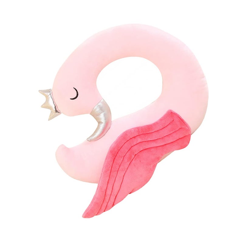 Flamingo Cartoon U Shaped Travel Neck Pillow Lightweight Comfortable for Office Car Sleep - Image 2